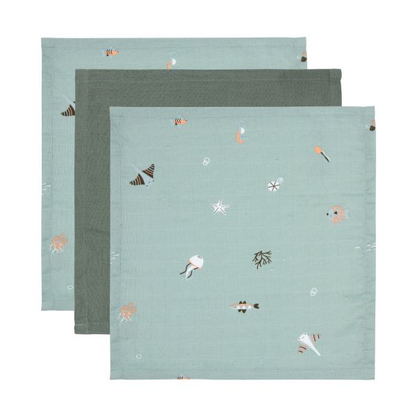 Bébé-Jou Monddoek Hydrofiel Ocean Vibes 3-Pack Bébé-Jou Monddoek Hydrofiel Ocean Vibes 3-Pack