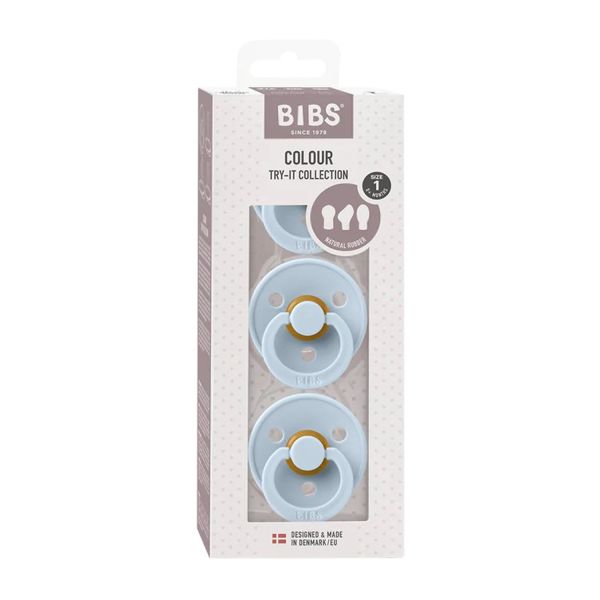 BiBs Try-It Fopspeen - 3 Stuks - 0-6 Mnd - Baby Blue BiBs Try-It Fopspeen - 3 Stuks - 0-6 Mnd - Baby Blue