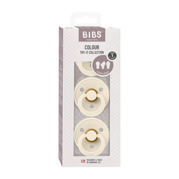 BiBs Try-It Fopspeen - 3 Stuks - 0-6 Mnd - Ivory BiBs Try-It Fopspeen - 3 Stuks - 0-6 Mnd - Ivory