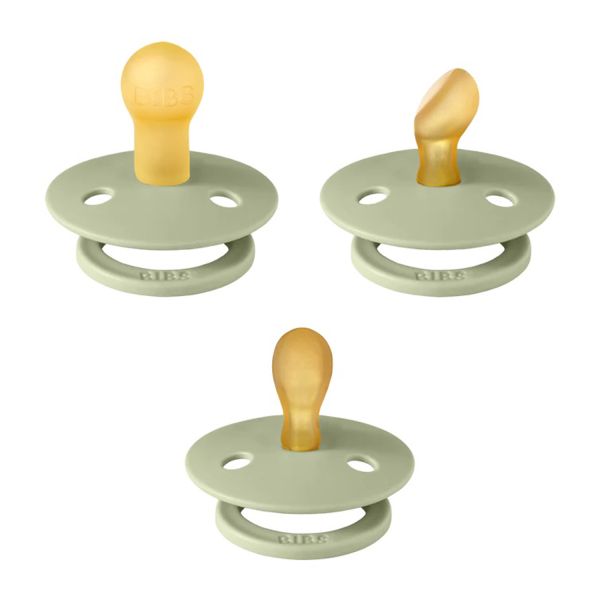BiBs Try-It Fopspeen - 3 Stuks - 0-6 Mnd - Sage BiBs Try-It Fopspeen - 3 Stuks - 0-6 Mnd - Sage