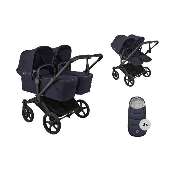 Bugaboo Donkey 6 Tweelingwagen - Essentiële Bundel - Deep Indigo