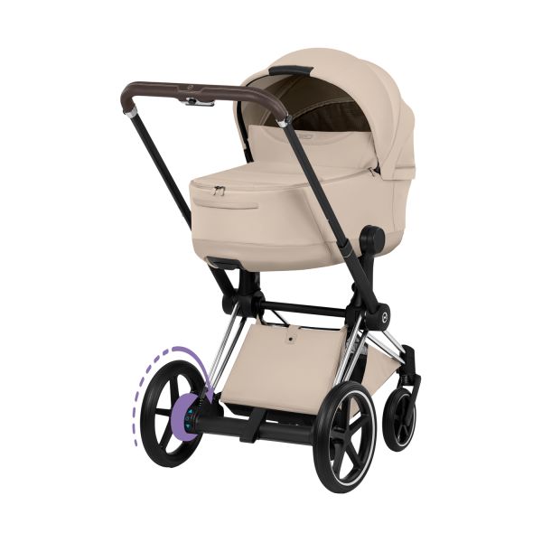 Cybex E-Priam 5 Style 2-in-1 Kinderwagen Chrome Brown - Cozy Beige Cybex E-Priam 5 Style 2-in-1 Kinderwagen Chrome Brown - Cozy Beige