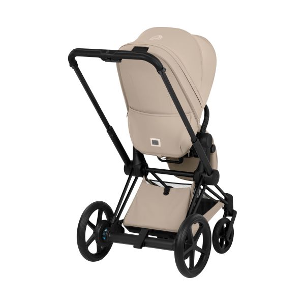 Cybex E-Priam 5 Comfort 2-in-1 Kinderwagen Matt Black - Cozy Beige