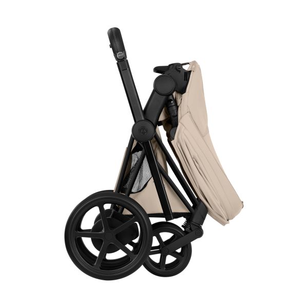 Cybex E-Priam 5 Style 2-in-1 Kinderwagen Matt Black - Cozy Beige
