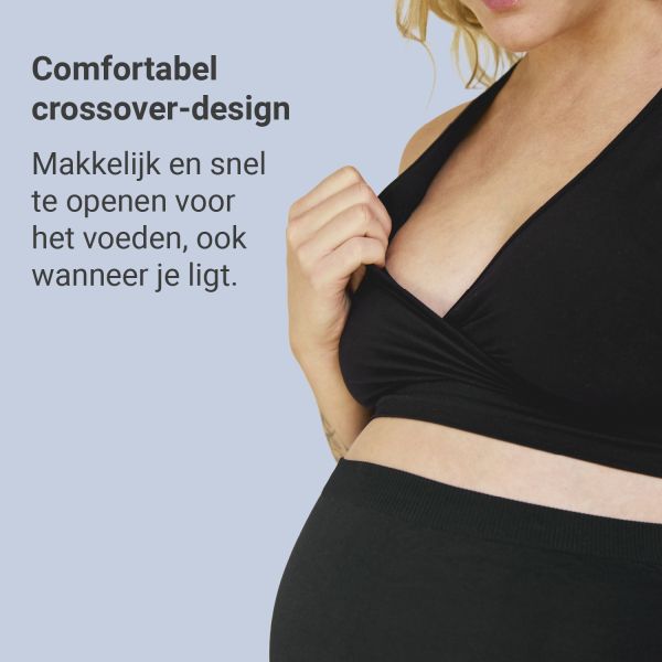 Carriwell Comfi Cool Crossover Slaap- en Voedingsbeha - Maat S/M - Zwart