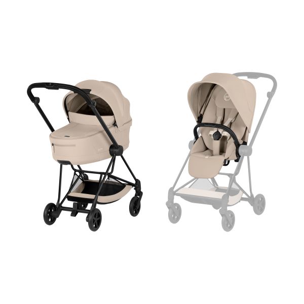 Cybex Mios Comfort 2-in-1 Kinderwagen Matt Black - Cozy Beige