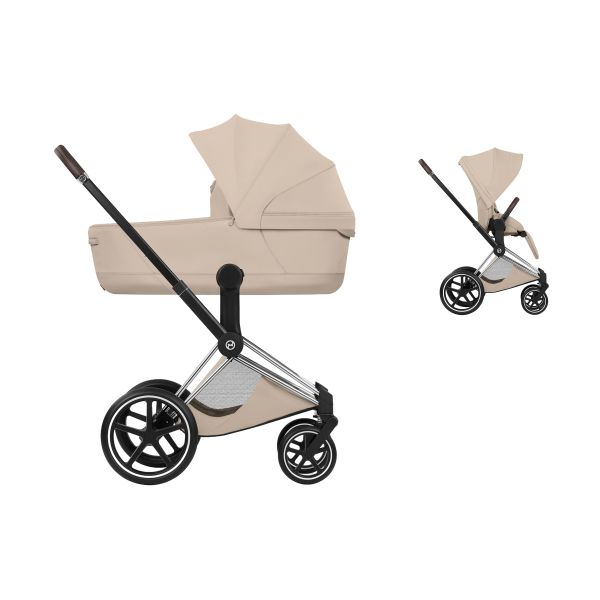 Cybex Priam 5 Style 2-in-1 Kinderwagen Chrome Brown - Cozy Beige Cybex Priam 5 Style 2-in-1 Kinderwagen Chrome Brown - Cozy Beige