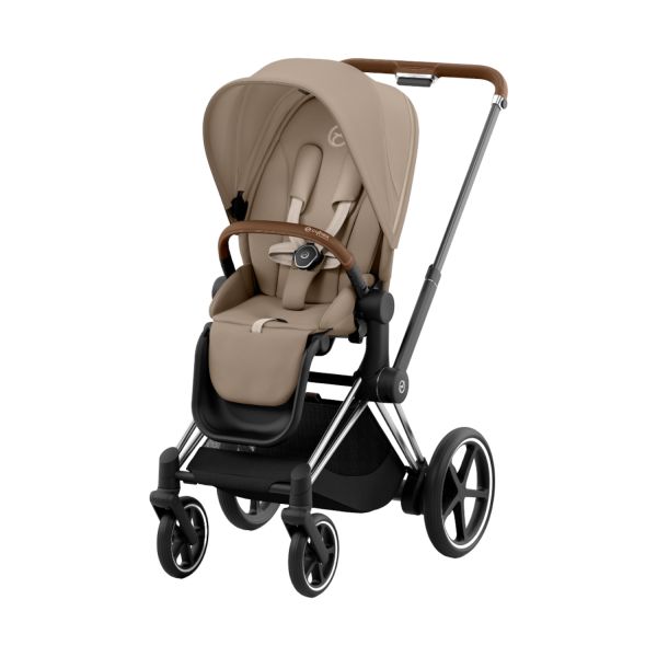 Cybex E-Priam 4 2-in-1 Kinderwagen Chrome Brown - Chrome - Cozy Beige Cybex E-Priam 4 2-in-1 Kinderwagen Chrome Brown - Chrome - Cozy Beige