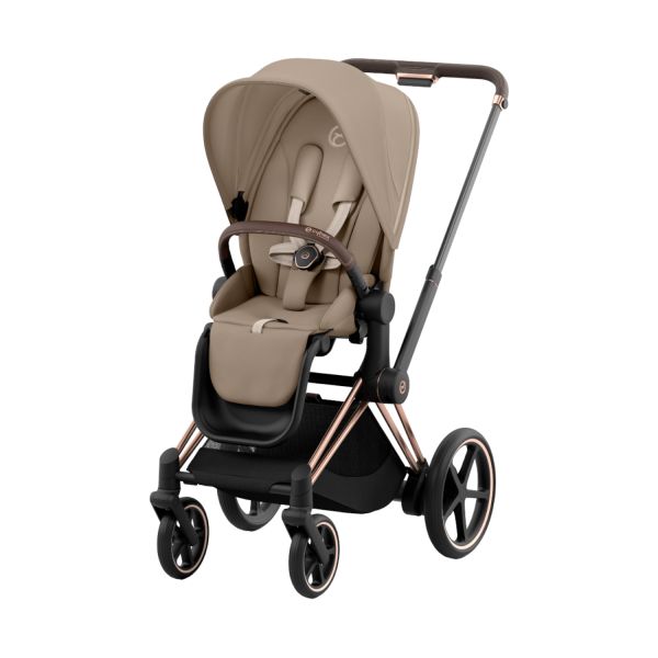 Cybex E-Priam 4 2-in-1 Kinderwagen Rosegold - Cozy Beige Cybex E-Priam 4 2-in-1 Kinderwagen Rosegold - Cozy Beige