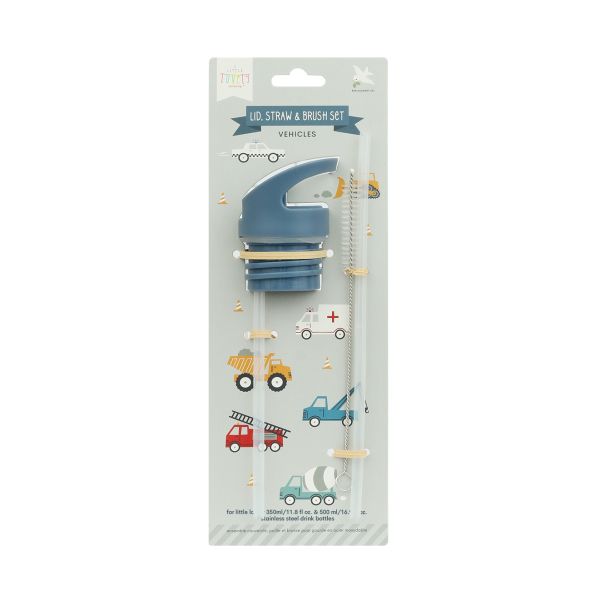 A Little Lovely Company Dop, Rietje & Borstel Set - Vehicles A Little Lovely Company Dop, Rietje & Borstel Set - Vehicles