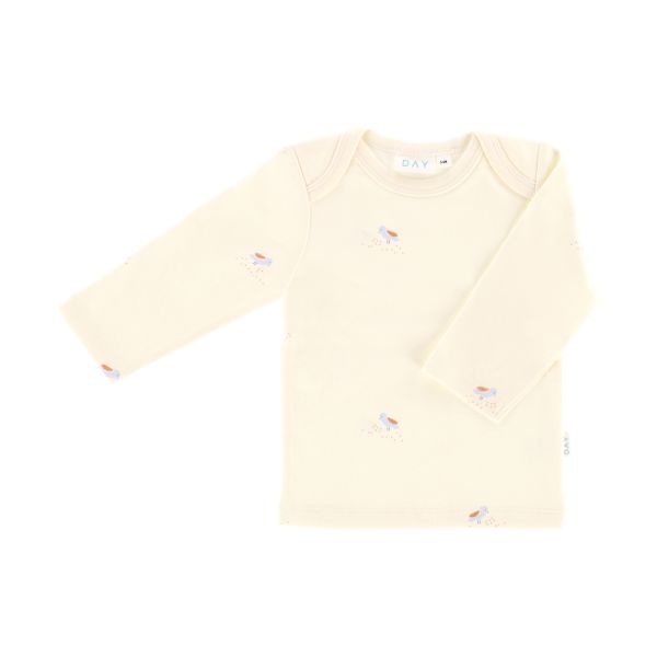 DAY T-Shirt Lange Mouw - Cream - Mt. 50/56 DAY T-Shirt Lange Mouw - Cream - Mt. 50/56