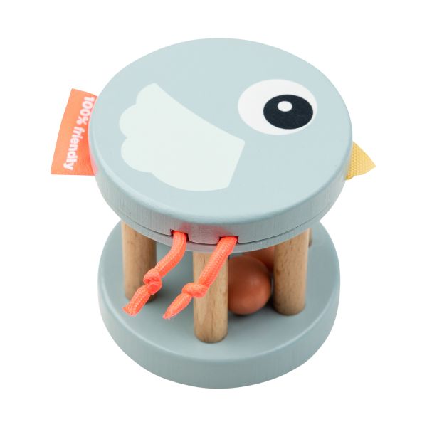 Done By Deer Bell Rattle Birdee Blue