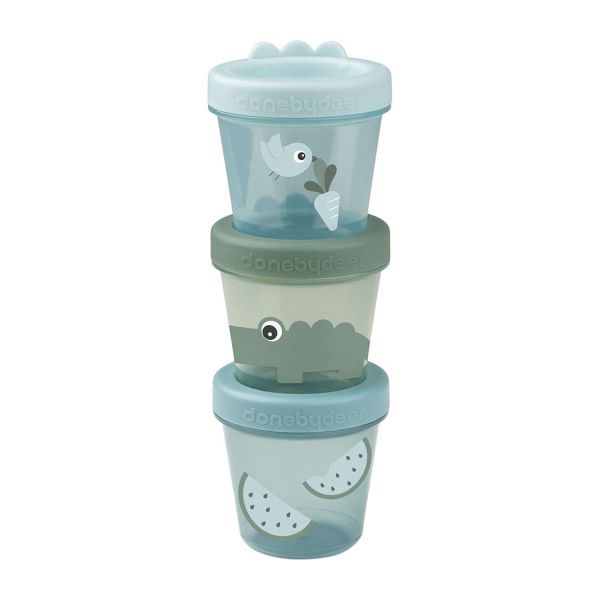 Done By Deer Bewaarbakjes - Croco - 3 Stuks - Green