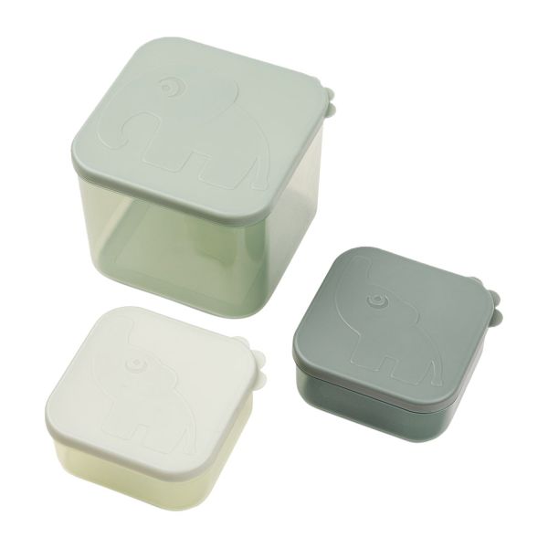 Done By Deer Snackbox Set L - Elphee - 3 Stuks - Green Done By Deer Snackbox Set L - Elphee - 3 Stuks - Green