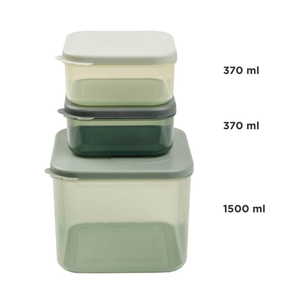 Done By Deer Snackbox Set L - Elphee - 3 Stuks - Green Done By Deer Snackbox Set L - Elphee - 3 Stuks - Green