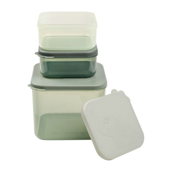 Done By Deer Snackbox Set L - Elphee - 3 Stuks - Green Done By Deer Snackbox Set L - Elphee - 3 Stuks - Green