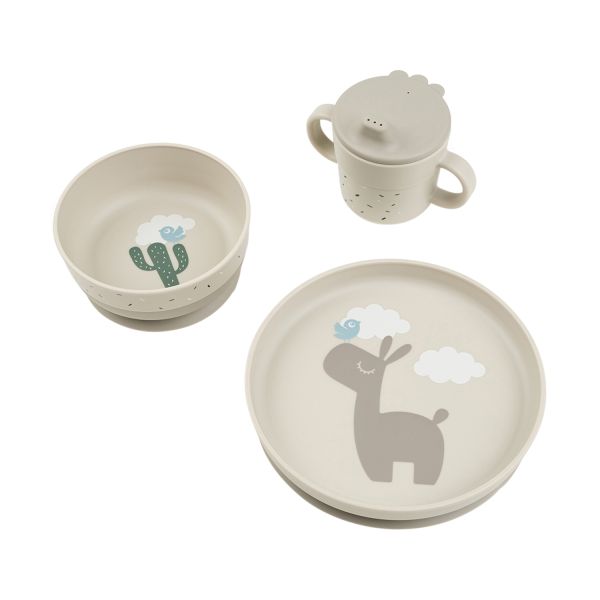 Done By Deer Foodie Dinner Set - Lalee - 3-Delig - Sand Done By Deer Foodie Dinner Set - Lalee - 3-Delig - Sand