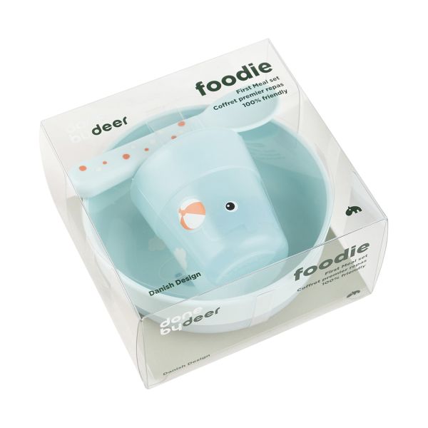 Done By Deer Foodie First Meal Set - Playground - 3-Delig - Blue Done By Deer Foodie First Meal Set - Playground - 3-Delig - Blue