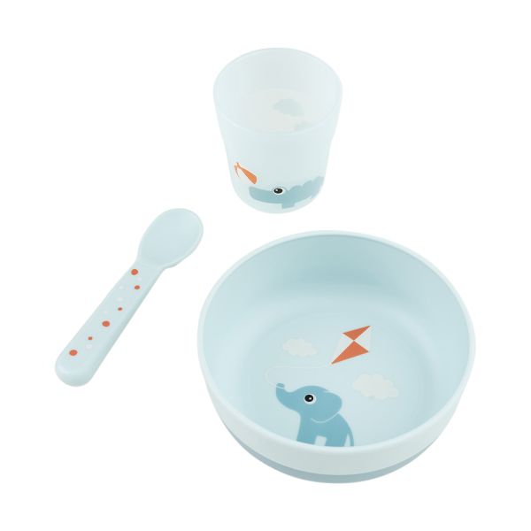 Done By Deer Foodie First Meal Set - Playground - 3-Delig - Blue Done By Deer Foodie First Meal Set - Playground - 3-Delig - Blue