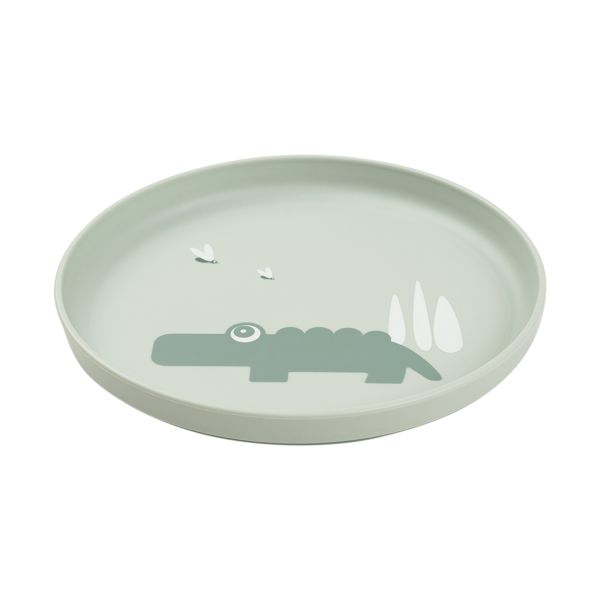 Done By Deer Bord - Croco - Rond - Silicone - Green