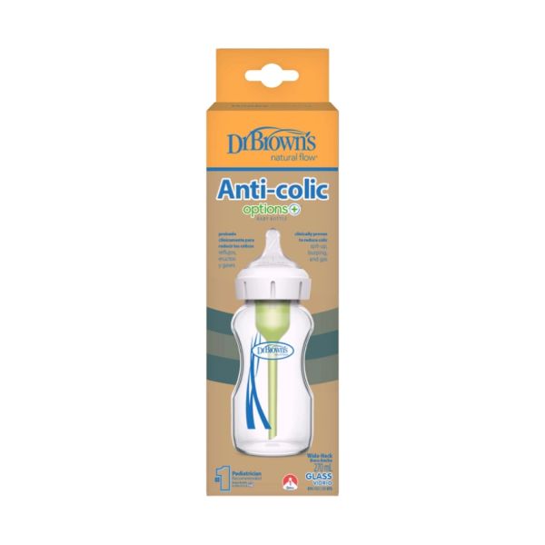 Dr. Brown's Fles Brede Hals Glas Option+ 270ml
