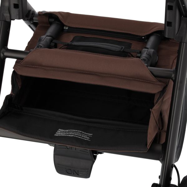 Dubatti One E6 2-in-1 Kinderwagen Black - Walnut Brown Dubatti One E6 2-in-1 Kinderwagen Black - Walnut Brown