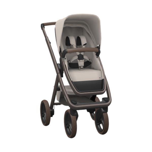 Dubatti Two E2 2-in-1 Kinderwagen Satin Brown - Tofu Gray