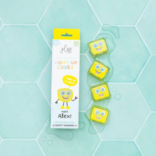Glo Pals Light Up Cubes - 4 Stuks - Alex Yellow Glo Pals Light Up Cubes - 4 Stuks - Alex Yellow