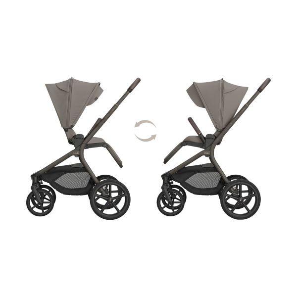 Kikkaboo Goya 2-in-1 Kinderwagen Platinum - Mocca