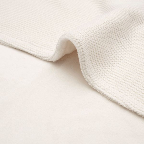Jollein Wiegdeken Basic Knit Ivory/Coral Fleece 75 x 100 cm Jollein Wiegdeken Basic Knit Ivory/Coral Fleece 75 x 100 cm
