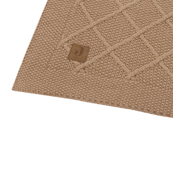 Jollein Check Knit Ledikantdeken - 100 x 150 cm - Biscuit Jollein Check Knit Ledikantdeken - 100 x 150 cm - Biscuit