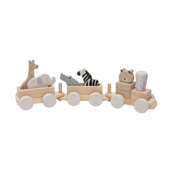 Jollein Jungle Jambo Speelgoedtrein - Hout Jollein Jungle Jambo Speelgoedtrein - Hout