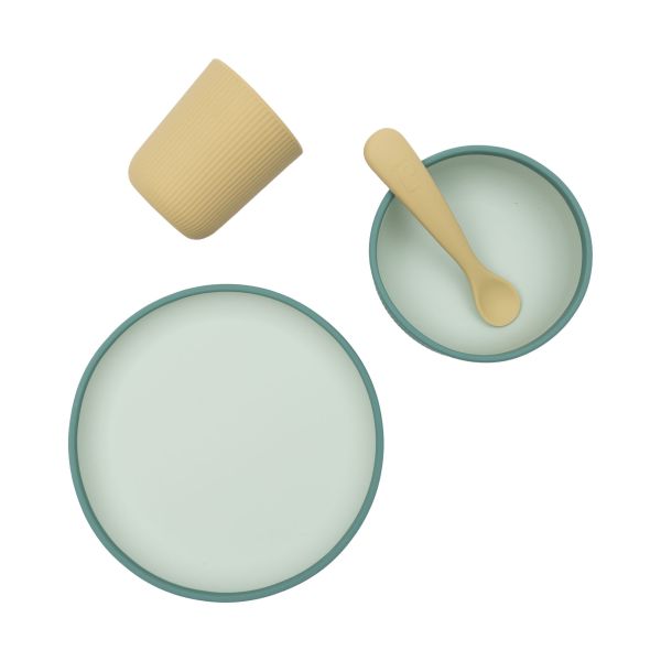 Jollein Kinderserviesset - Siliconen - Jade Shades