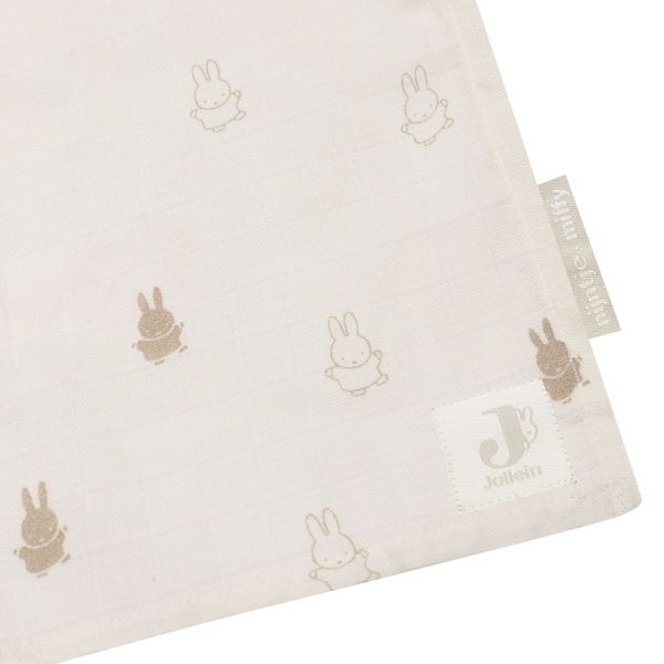Jollein Happy Miffy Multidoek - 2 Stuks - 115 x 115 cm - Tetra - Nougat Jollein Happy Miffy Multidoek - 2 Stuks - 115 x 115 cm - Tetra - Nougat