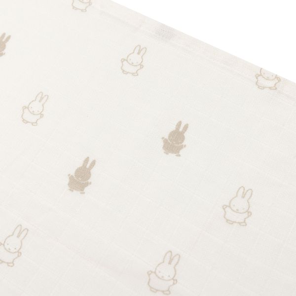 Jollein Multidoek Happy Miffy Nougat 70 x 70 cm 3-Pack