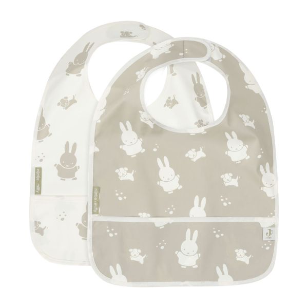 Jollein Slab Waterproof Miffy & Snuffy Olive Green 2-Pack Jollein Slab Waterproof Miffy & Snuffy Olive Green 2-Pack