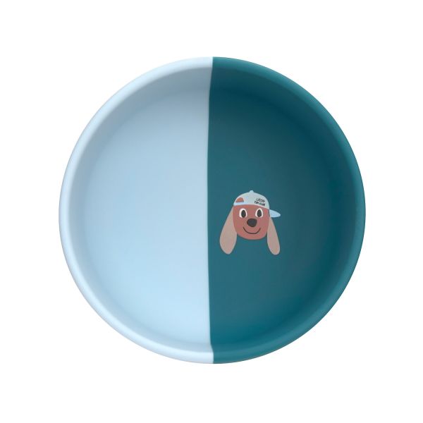 Lässig Tiny Team Dog Kommetje - Siliconen - Blauw Lässig Tiny Team Dog Kommetje - Siliconen - Blauw