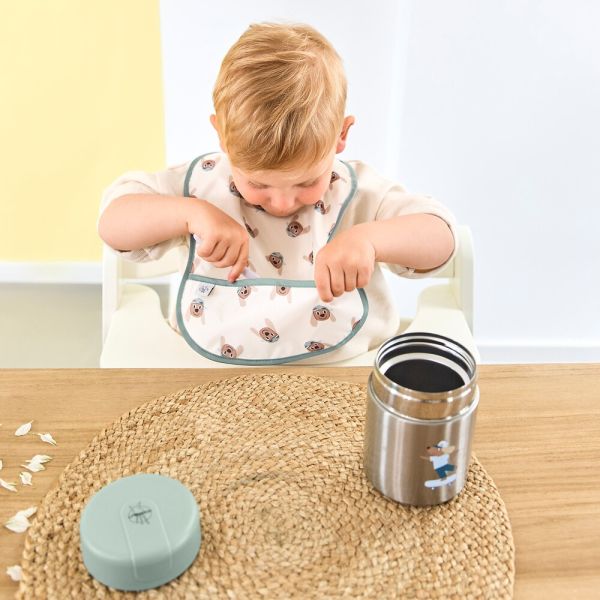 Lässig Tiny Team Dog Food Jar RVS - Groen Lässig Tiny Team Dog Food Jar RVS - Groen