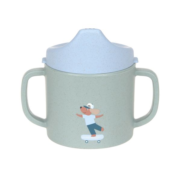 Lässig Tiny Team Dog Tuitbeker - PP/Cellulose - Groen/Blauw Lässig Tiny Team Dog Tuitbeker - PP/Cellulose - Groen/Blauw