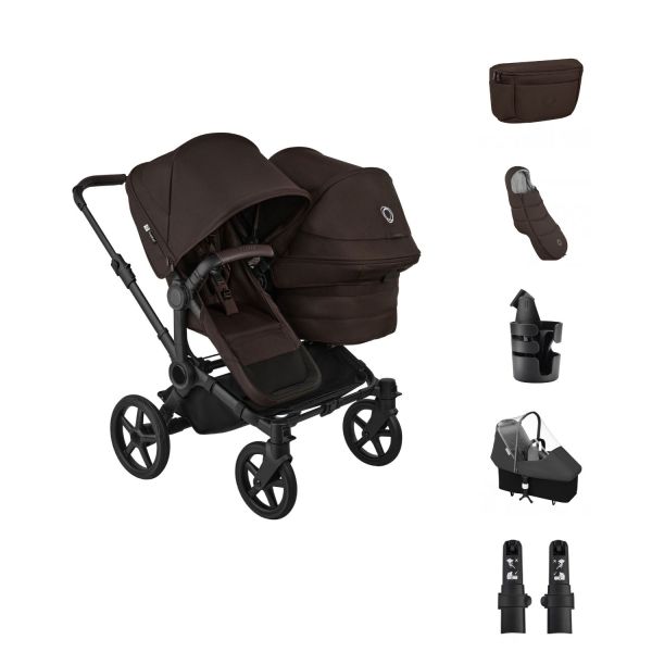 Bugaboo Donkey 6 Renew Double Essentiële Bundel Duowagen - Cocoa Brown Bugaboo Donkey 6 Renew Double Essentiële Bundel Duowagen - Cocoa Brown