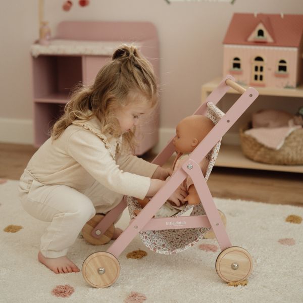 Little Dutch Poppenbuggy – Hout