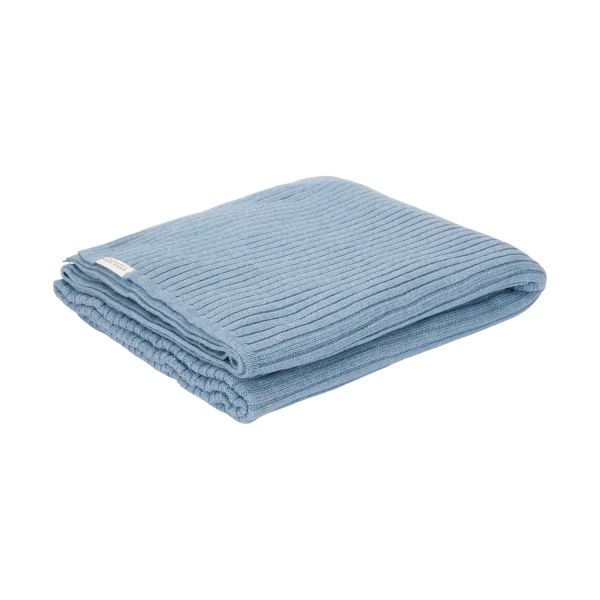 Little Dutch Ledikantdeken Gebreid - Pure Denim Blue - 110x140 cm Little Dutch Ledikantdeken Gebreid - Pure Denim Blue - 110x140 cm