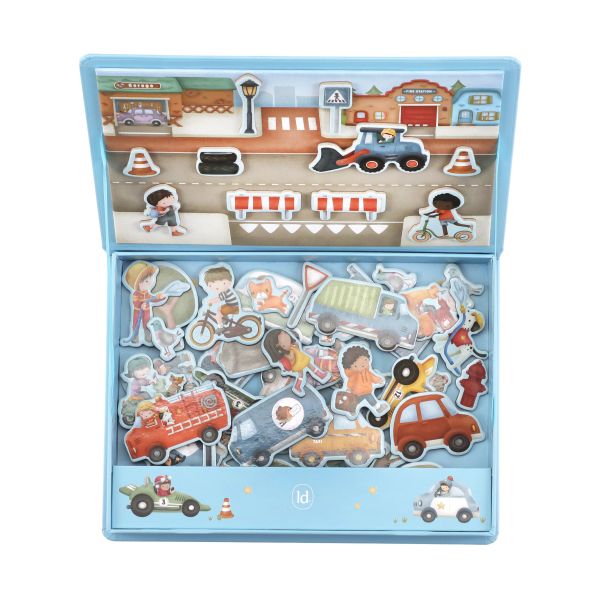 Little Dutch Magnetisch Speelbord - Jim's Vehicles Little Dutch Magnetisch Speelbord - Jim's Vehicles