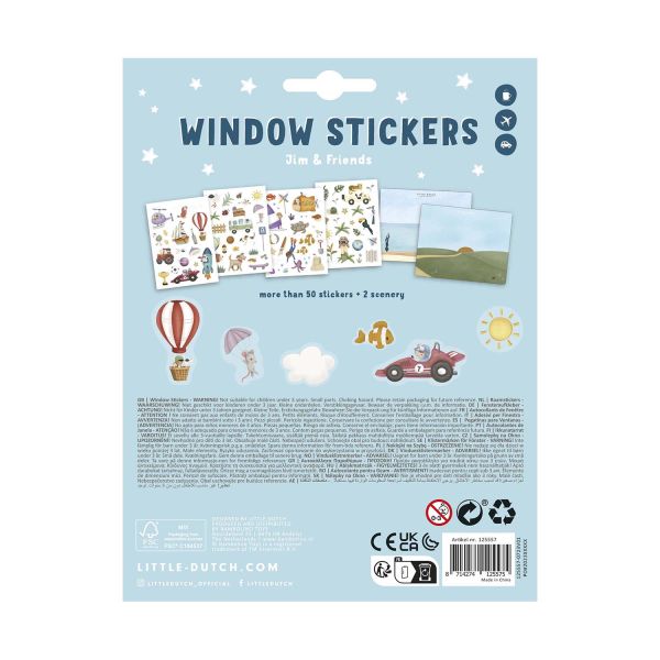 Little Dutch Raamstickers Jim & Friends Little Dutch Raamstickers Jim & Friends
