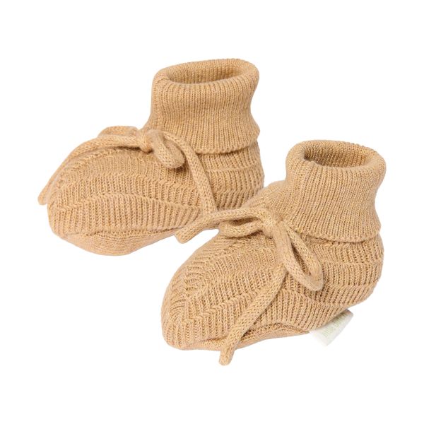 Little Dutch Safari Friends Gebreide Slofjes - Maat 44/56 - Soft Tan  