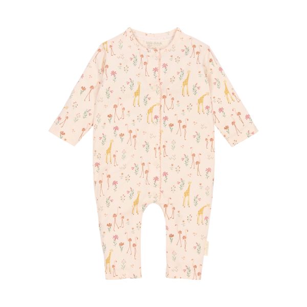 Little Dutch Safari Friends Pyjama Een-Delig - Maat 50/56 - Pastel Rose Little Dutch Safari Friends Pyjama Een-Delig - Maat 50/56 - Pastel Rose
