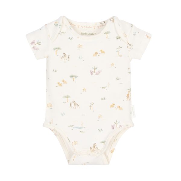 Little Dutch Safari Friends Romper - Maat 50 - Creme 
