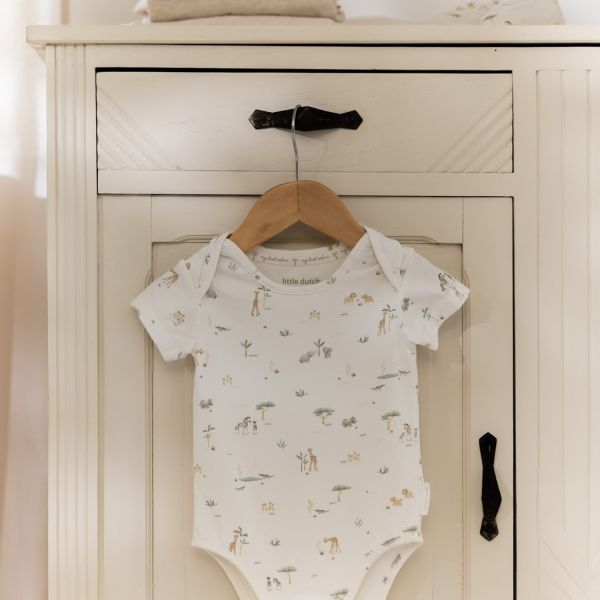 Little Dutch Safari Friends Romper - Maat 50 - Creme 