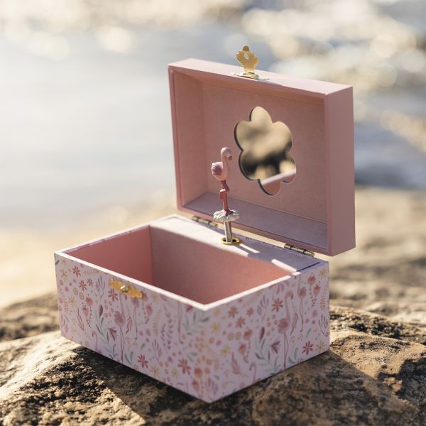 Little Dutch Safari Friends Sieradendoos Met Muziek - Flamingo Little Dutch Safari Friends Sieradendoos Met Muziek - Flamingo