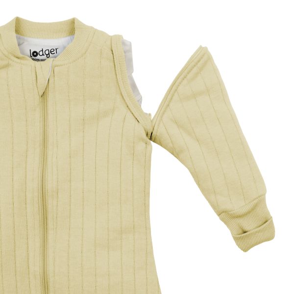 Lodger Hopper Slaapzak Met Mouwen - Solid - Maat 68/80 - Cream